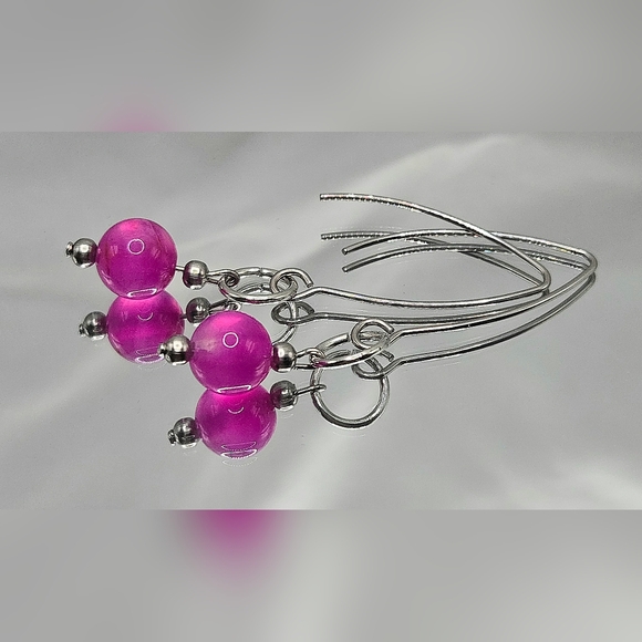 Elegant Stainless Steel and Beaded Necklace - Picture 2 of 9